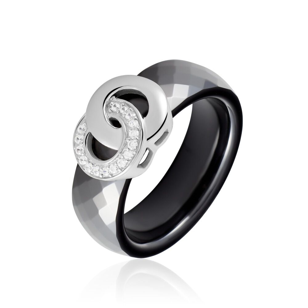Bague Argent Blanc Valérie Oxyde De Zirconium Et Céramique - Bagues avec pierre Femme | Marc Orian