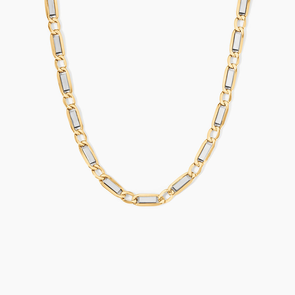 Collier Danae Plaquette Or Bicolore - Chaines Homme | Marc Orian