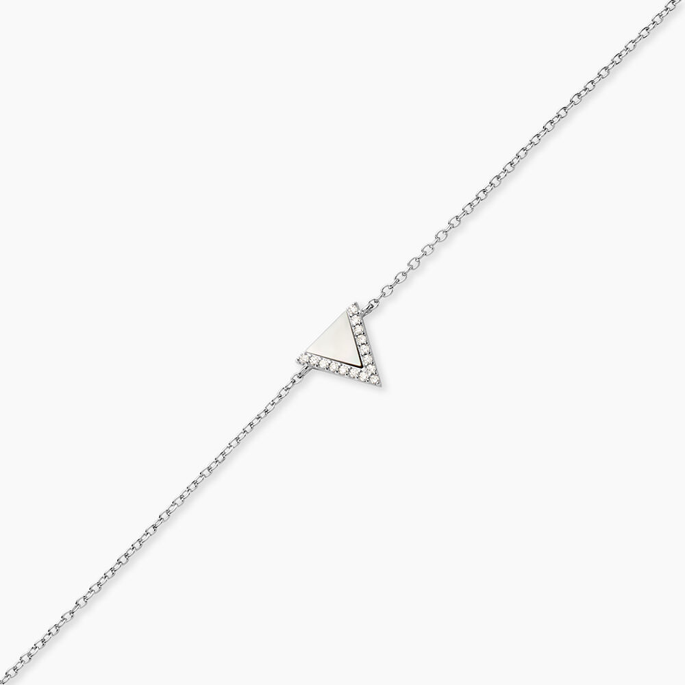 Bracelet Moric Argent Blanc Oxyde De Zirconium Et Nacre - Bracelets fantaisie Femme | Marc Orian