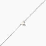 Bracelet Moric Argent Blanc Oxyde De Zirconium Et Nacre - Bracelets fantaisie Femme | Marc Orian