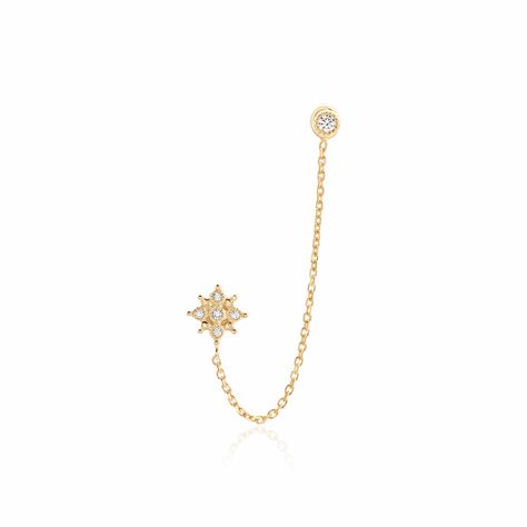 Bijou D'oreille Unitaire Lyric Plaqué Or Jaune Oxyde De Zirconium - Piercings d'oreilles Femme | Marc Orian
