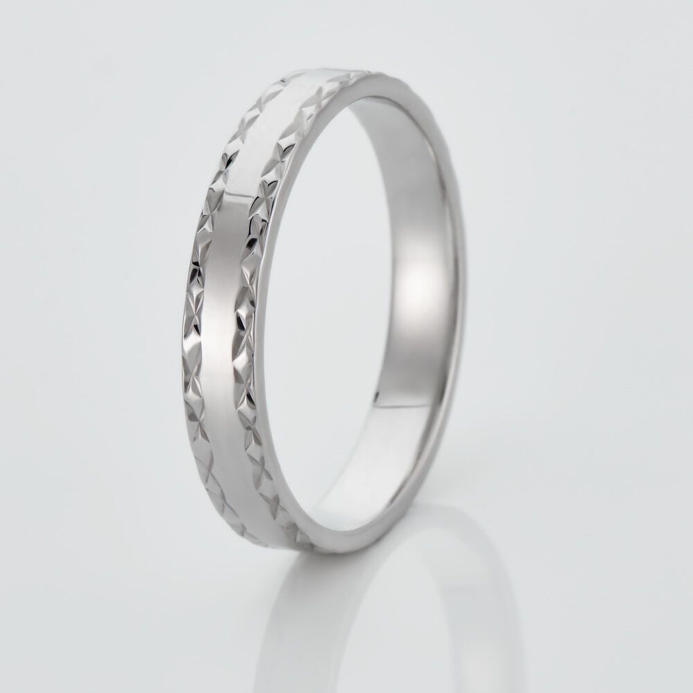 Alliance Devon Argent Blanc - Alliances duo Homme | Marc Orian