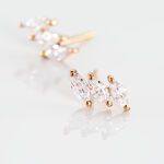 Boucles D'oreilles Puces Edma Or Rose Oxyde De Zirconium - Puces Femme | Marc Orian