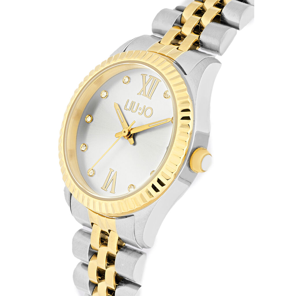 Montre Femme Liu Jo LJW-TLJ1229 - Bracelet Acier Inoxydable - Boîtier Or 36 Mm - Étanche 3 ATM