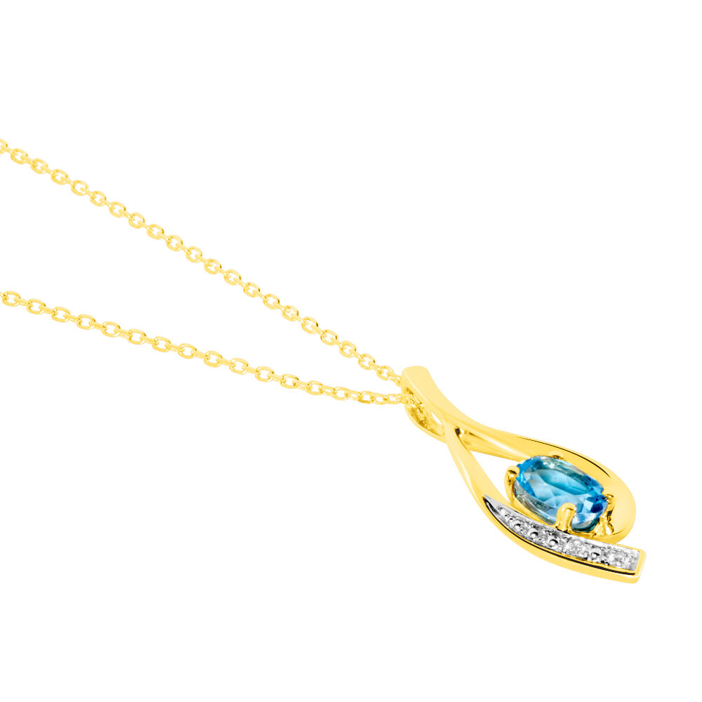 Collier Or Jaune Sagesse Topaze Oxydes De Zirconium - Colliers avec pierres Femme | Marc Orian