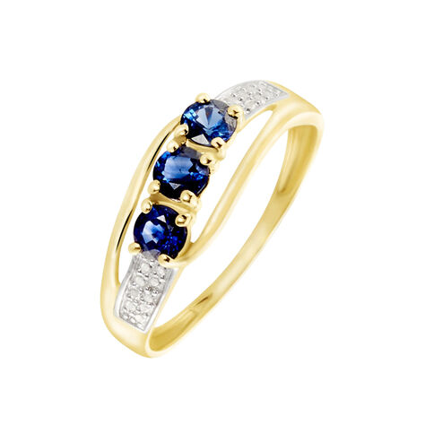 Bague Or Jaune Abelard Saphirs Diamants - Bagues fiançailles Femme | Marc Orian