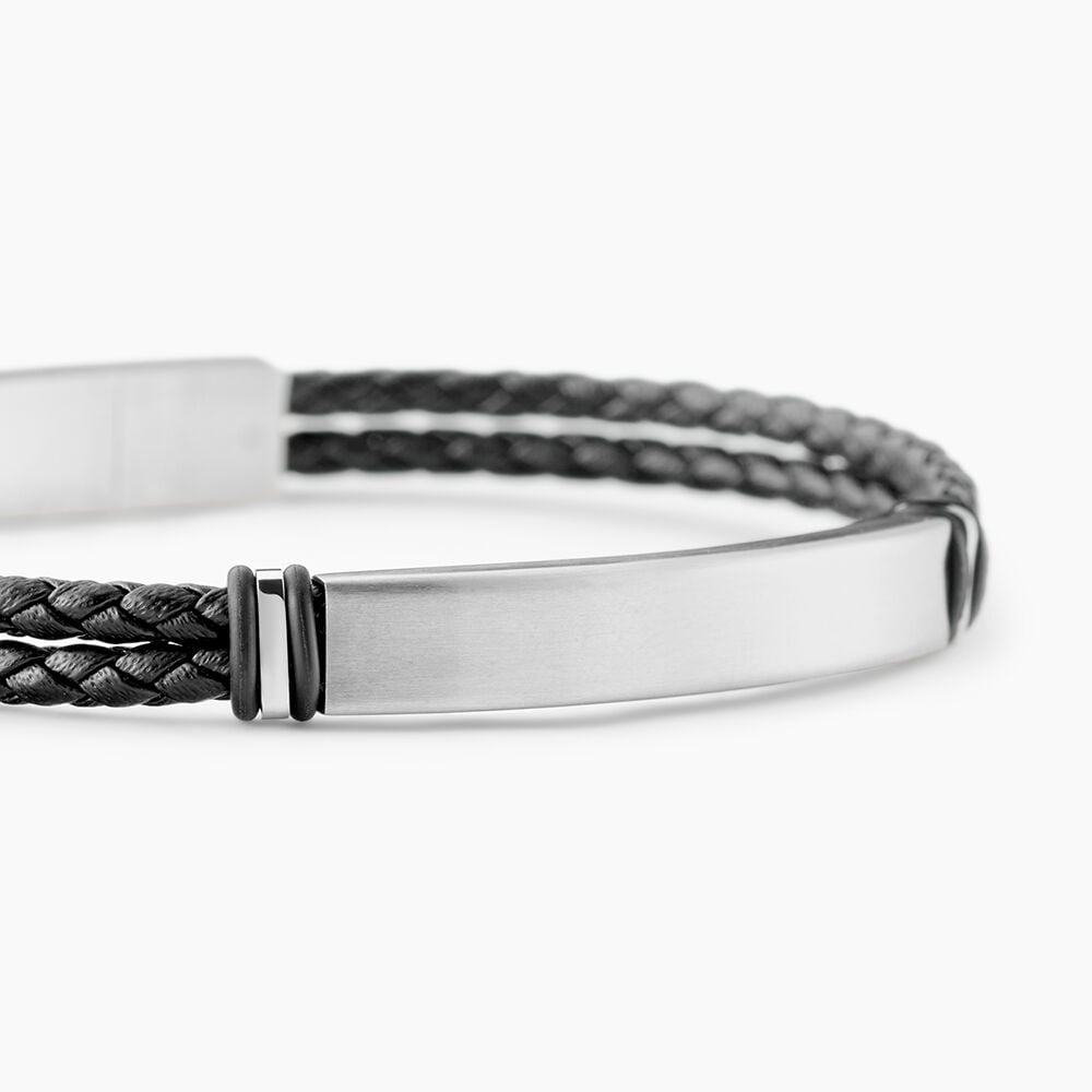 Bracelet Jourdan Cuir De Vache Noir - Bracelets cuir Homme | Marc Orian