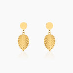 Boucles D'oreilles Pendantes Hristina Acier Jaune - Pendantes Femme | Marc Orian