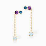 Boucles D'oreilles Pendantes Amaranta Or Jaune Topaze Am&eacute;thyste - Pendantes Femme | Marc Orian