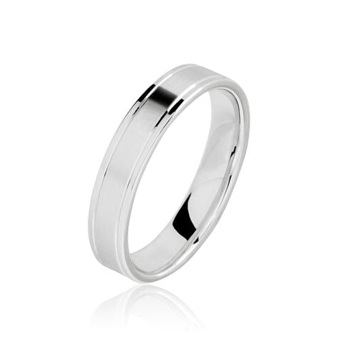 Alliance Mat Et Brillant Or Blanc Ambre - Alliances duo Unisex | Marc Orian