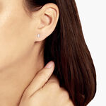 Boucles D'oreilles Puces Laena Argent Blanc Oxyde De Zirconium - Puces Femme | Marc Orian