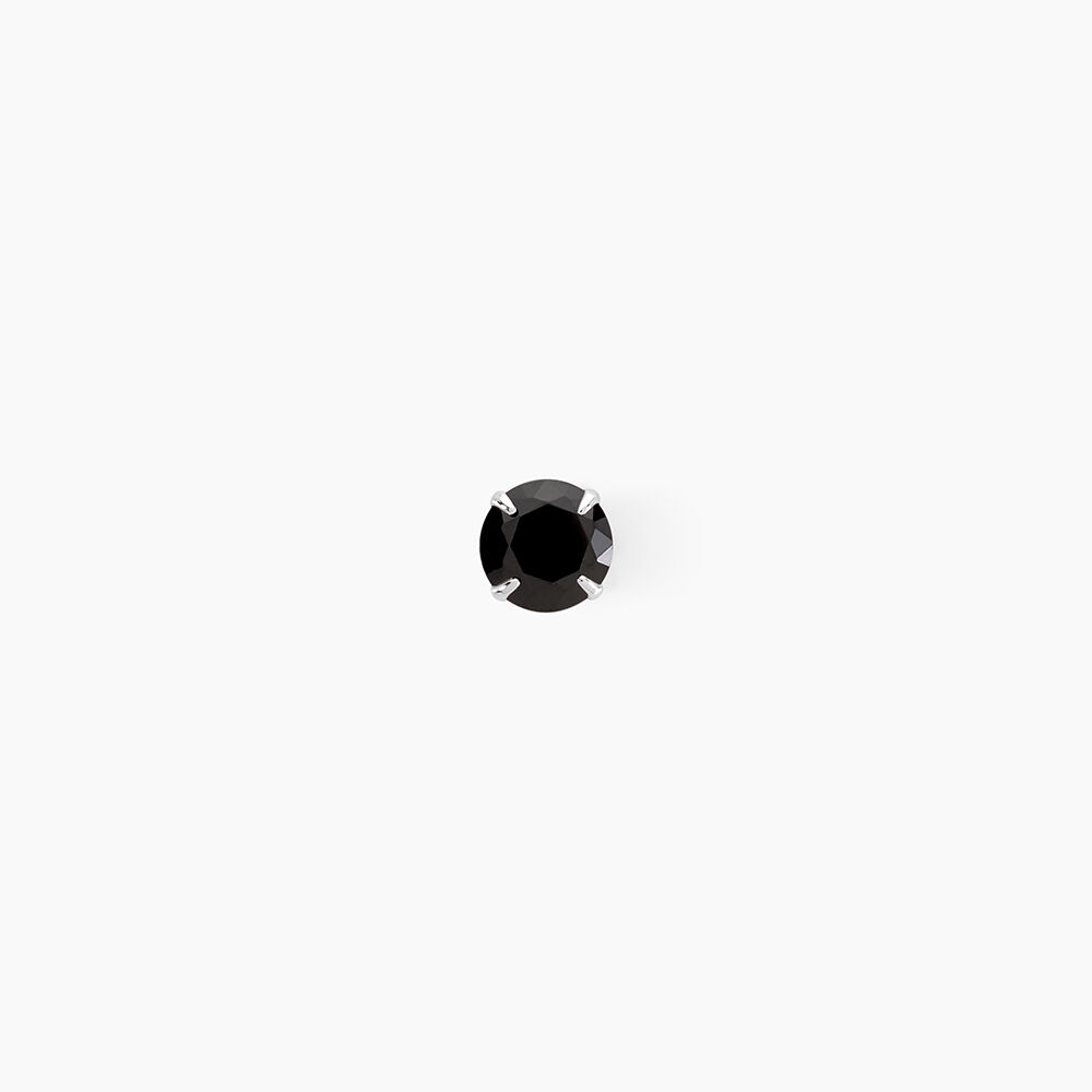Boucle D'oreille Puce Unitaire Niels Argent Blanc Oxyde De Zirconium - Puces Homme | Marc Orian