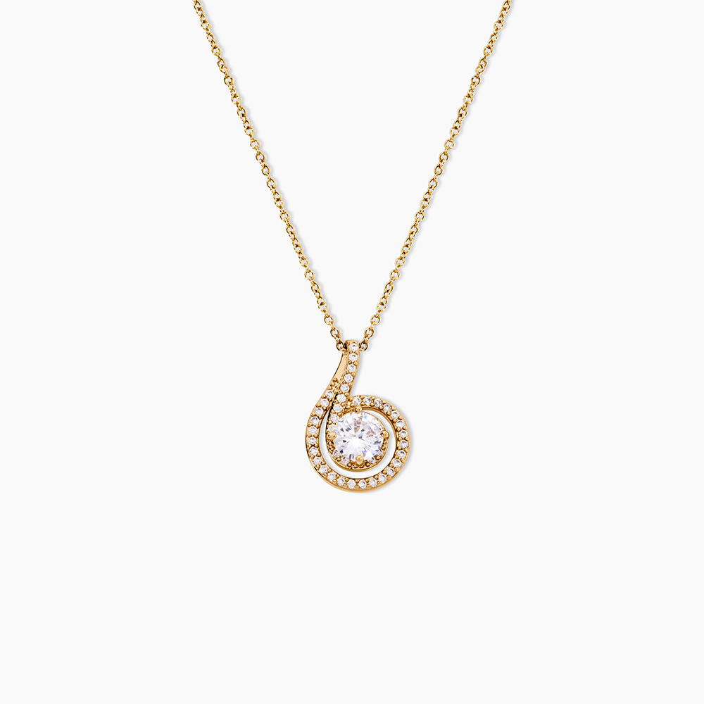 Collier Florentina Plaqu&eacute; Or Jaune Oxyde De Zirconium - Colliers avec pierres Femme | Marc Orian