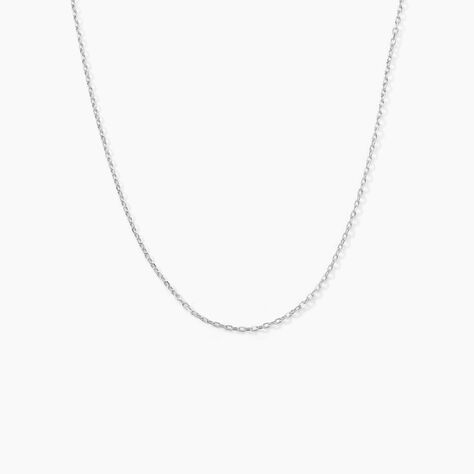 Chaîne Claudine Maille Forçat Argent Blanc - Chaines Femme | Marc Orian