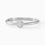 Bague Lysana Argent Blanc Diamant Synth&eacute;tique - Solitaires Femme | Marc Orian