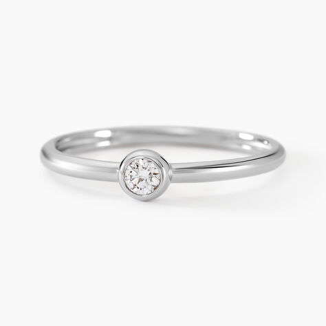 Bague Lysana Argent Blanc Diamant Synth&eacute;tique - Solitaires Femme | Marc Orian