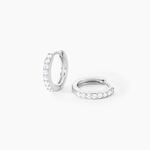 Cr&eacute;oles Jussi Argent Blanc Oxyde De Zirconium - Cr&eacute;oles Femme | Marc Orian