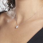 Collier Ashraf Or Blanc Topaze Et Oxyde - Colliers avec pierres Femme | Marc Orian