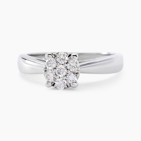Bague Solitaire Artemis Or Blanc Diamant - Parures de mariage Femme | Marc Orian