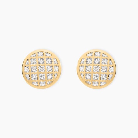 Boucles D'Oreilles Puces Adonijah Or Bicolore - Puces Femme | Marc Orian