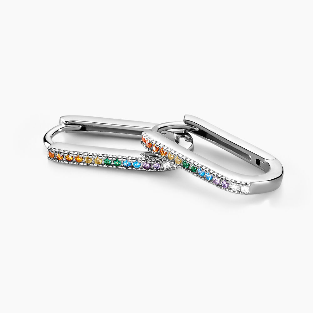 Créoles Lutetia Argent Blanc Oxyde De Zirconium - Créoles Femme | Marc Orian