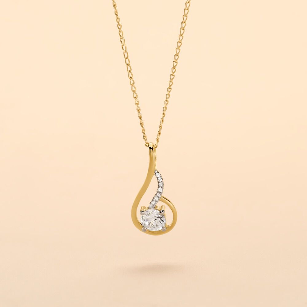 Collier Koline Or Jaune Oxyde De Zirconium - Colliers solitaires Femme | Marc Orian