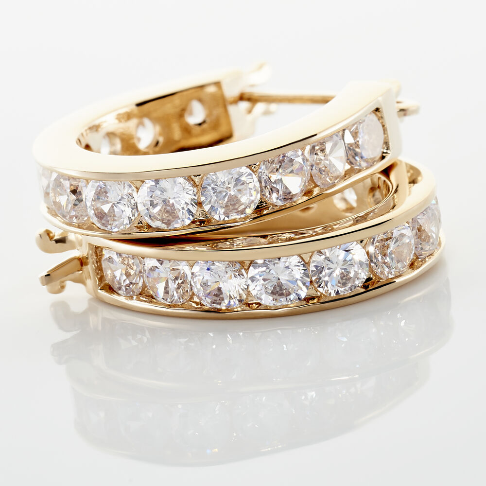 Cr&eacute;oles Doryne Plaqu&eacute; Or Jaune Oxyde De Zirconium - Cr&eacute;oles Femme | Marc Orian