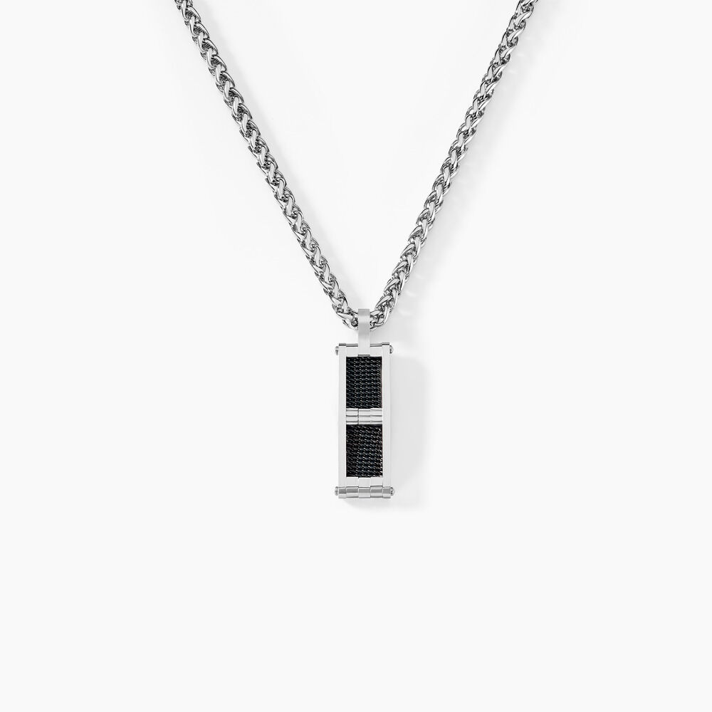 Collier Messy Acier Blanc - Colliers fantaisie Homme | Marc Orian