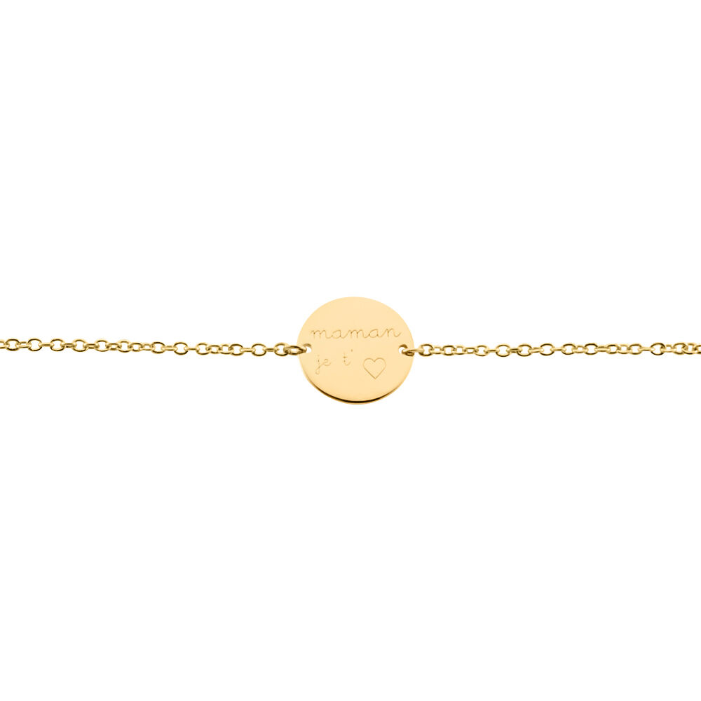 Bracelet Plaqu&eacute; Or Nichol - Bracelets Medailles Femme | Marc Orian