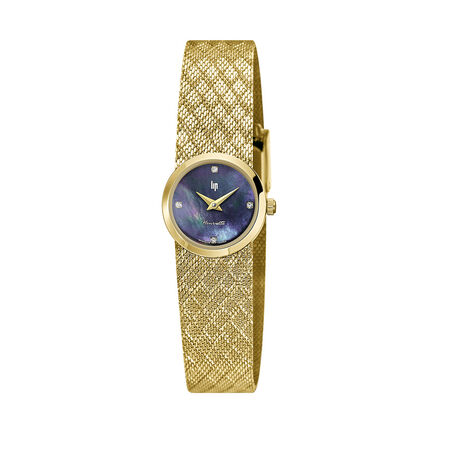 Montre Lip Henriette Diamant Nacre Noire - Montres étanches Femme | Marc Orian