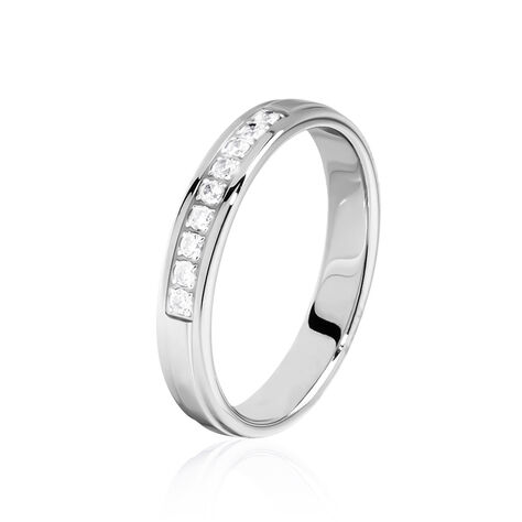Alliance Serti Pave Or Blanc Diamant - Alliances duo Femme | Marc Orian