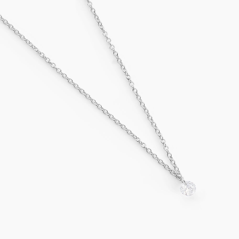 Collier Argent Constantin Argent Blanc Oxyde - Colliers avec pierres Femme | Marc Orian