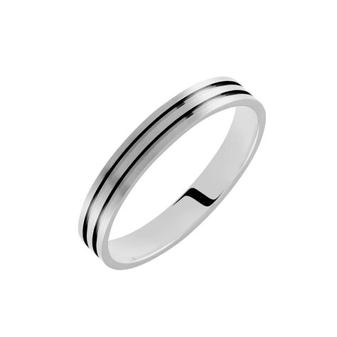 Alliance Rhodium Ruban Plat Palladium Bicolore - Alliances duo Homme | Marc Orian