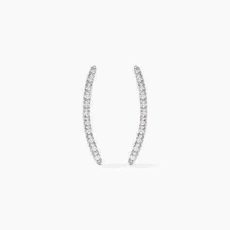 Bijoux D'oreilles Eleana Or Blanc Oxyde De Zirconium - Piercings d'oreilles Femme | Marc Orian