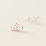 Boucles D'oreilles Puces Iolyn Argent Blanc Oxyde De Zirconium - Puces Femme | Marc Orian