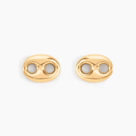 Boucles D'oreilles Puces Cara Grain De Cafe Or Jaune - Puces Femme | Marc Orian