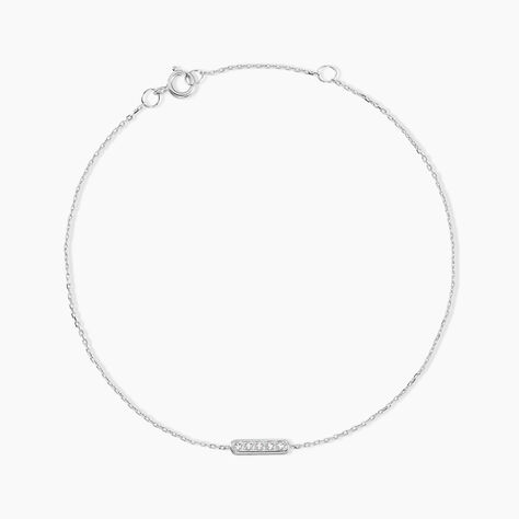 Bracelet Jonc Rosalin Blanc Diamant Blanc - Bracelets cha&icirc;nes Femme | Marc Orian