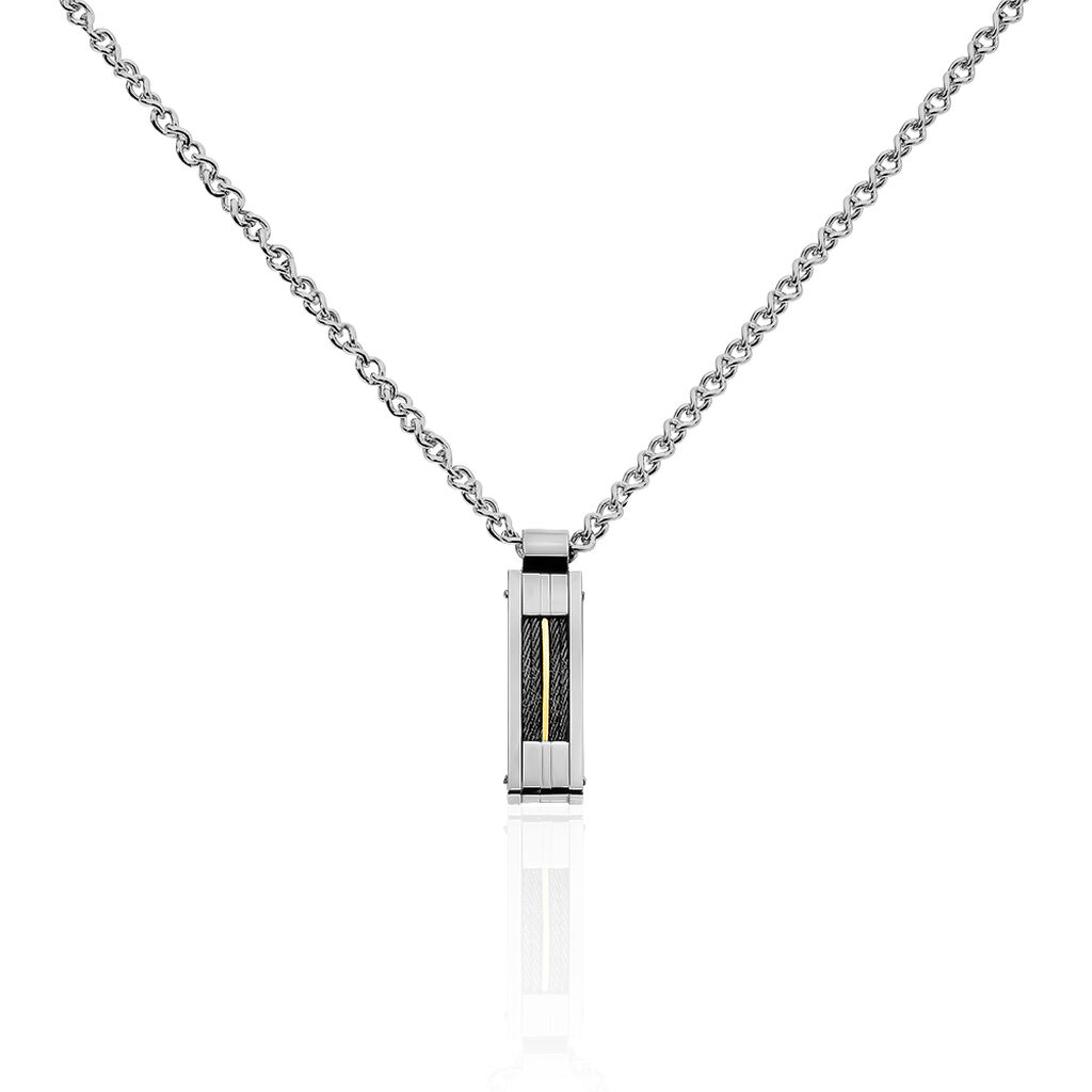 Collier Charlie-rose Acier Blanc - Colliers Homme | Marc Orian