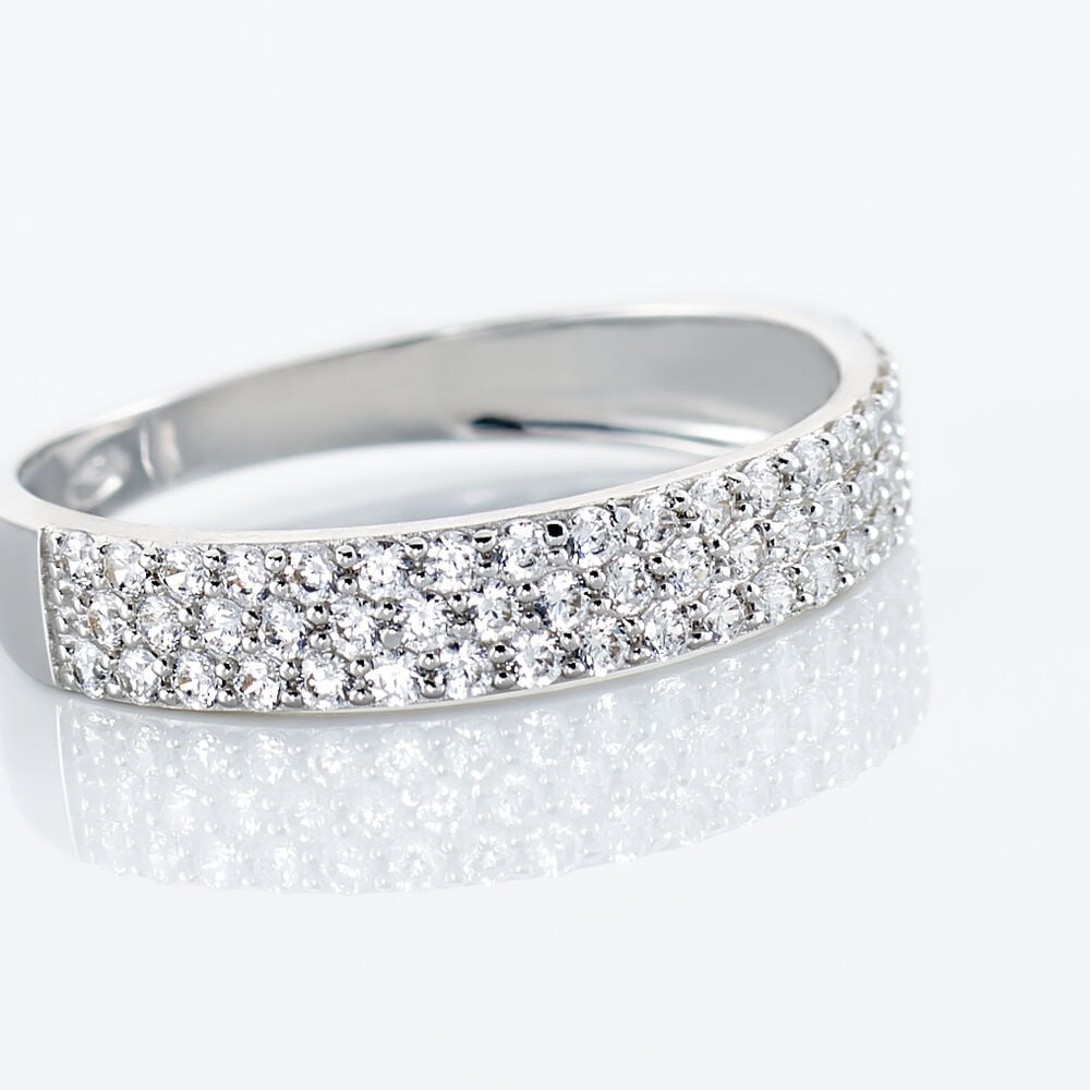 Alliance Lison Or Blanc Oxyde De Zirconium - Bagues avec pierre Femme | Marc Orian