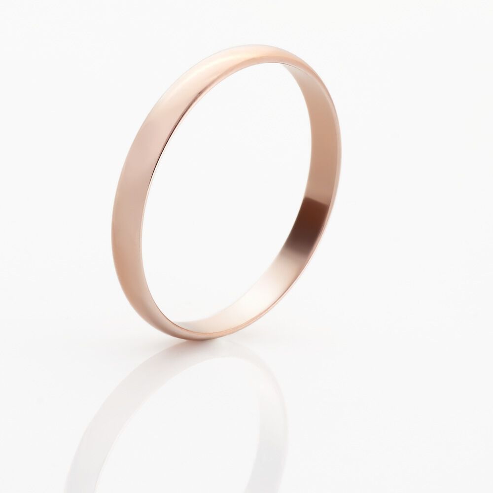Alliance Meredithe Demi Jonc Classique Or Rose - Alliances duo Famille | Marc Orian