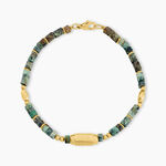 Bracelet Athena Acier Jaune Turquoise - Bracelets cha&icirc;nes Femme | Marc Orian