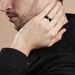 Bague Rico Acier Noir - Bijoux fantaisie Homme | Marc Orian