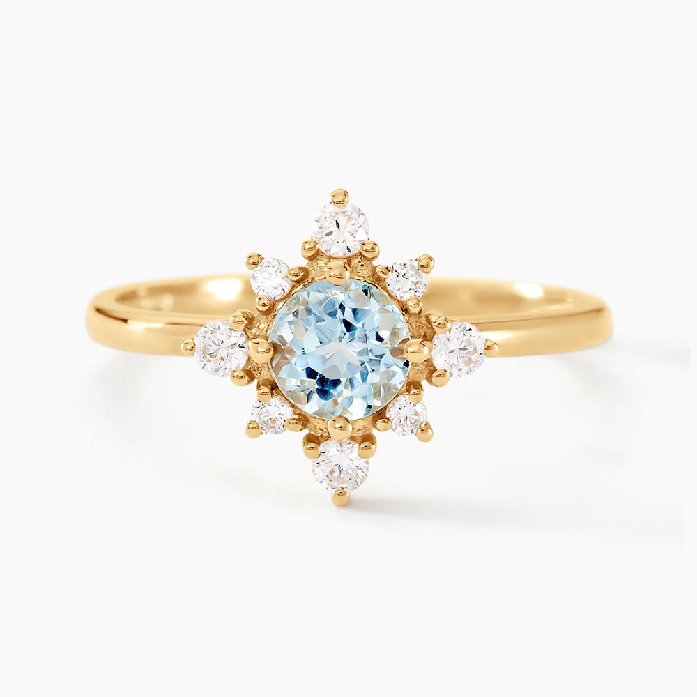 Bague Astrithr Or Jaune Topaze Oxyde De Zirconium - Bagues pierres fines Femme | Marc Orian