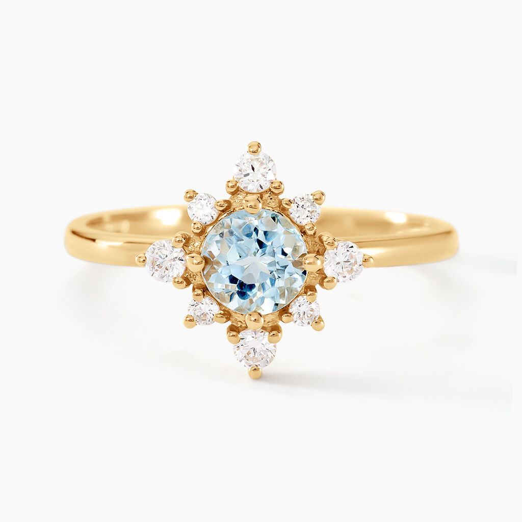 Bague Astrithr Or Jaune Topaze Oxyde De Zirconium - Bagues pierres fines Femme | Marc Orian