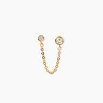 Bijou D'oreille Unitaire Jacinda Plaqu&eacute; Or Jaune Oxyde De Zirconium - Piercings d'oreilles Femme | Marc Orian