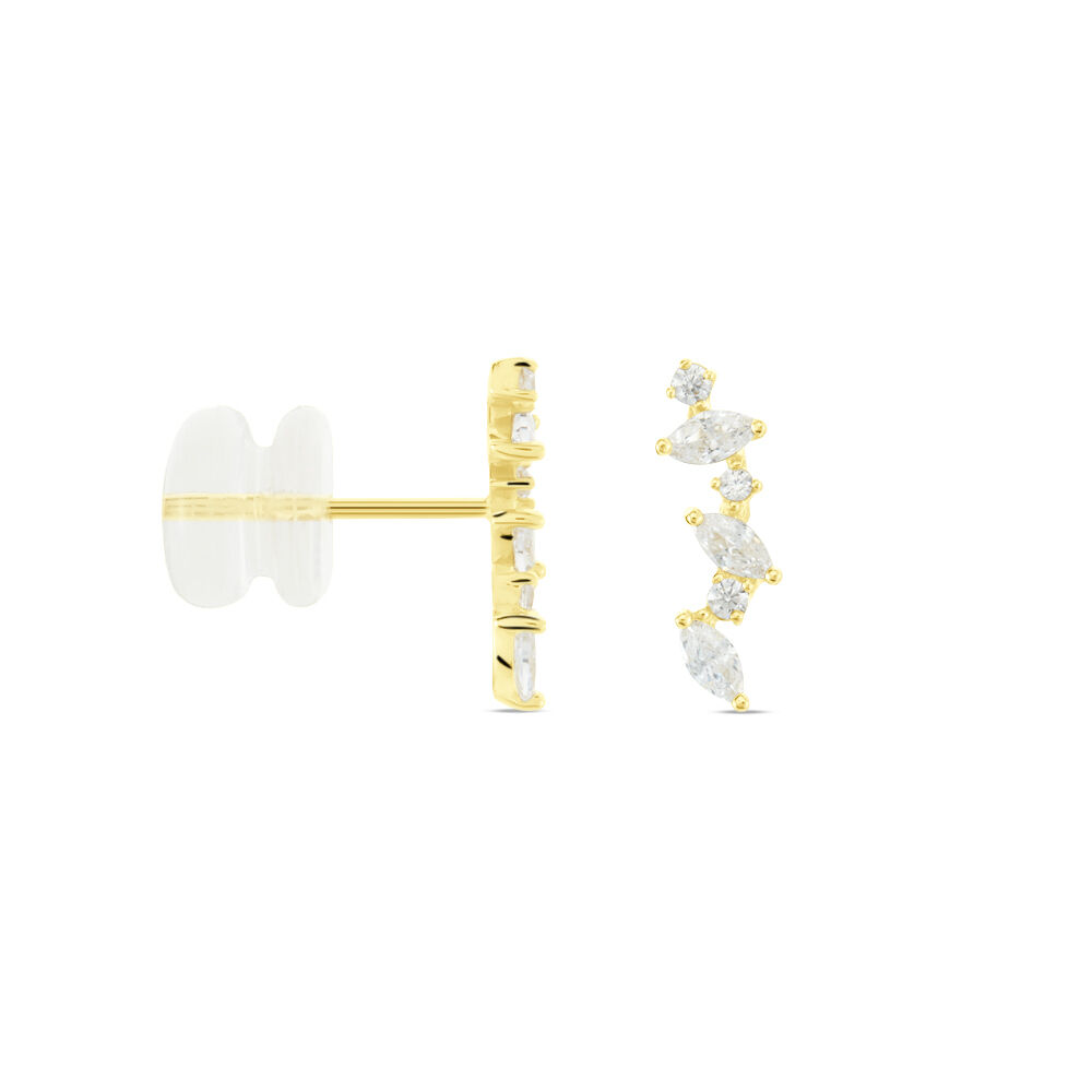 Boucles D'oreilles Puces Or Jaune Fortunella Oxydes De Zirconium - Puces Femme | Marc Orian