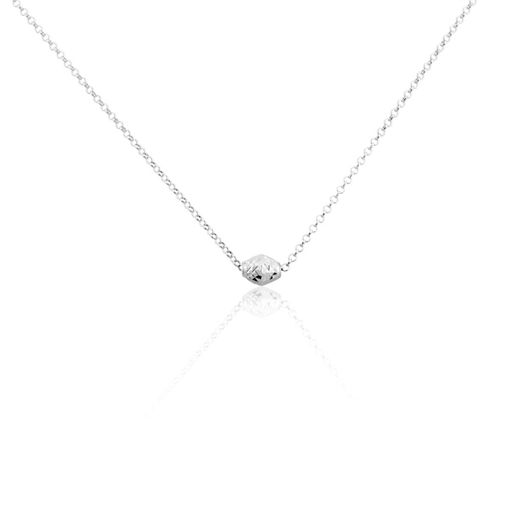 Collier Argent Blanc Jacquotte - Colliers fantaisie Femme | Marc Orian