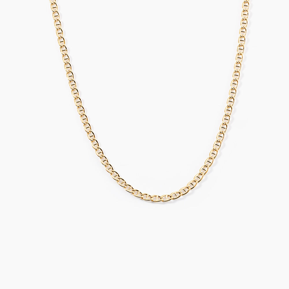 Collier Capucin Or Jaune Maille Marine Plate - Chaines Femme | Marc Orian
