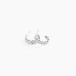 Cr&eacute;oles Fergal Argent Blanc Oxyde De Zirconium - Cr&eacute;oles Femme | Marc Orian