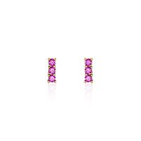 Boucles D'oreilles Puces Plaqué Or Jaune Alodia Oxydes De Zirconium